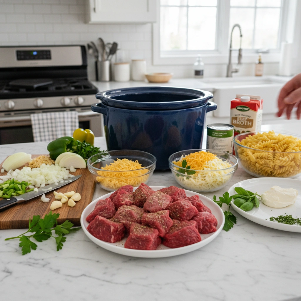 Slow Cooker Cheesy Beef Pasta Dinner: Simple Comfort - Image 2