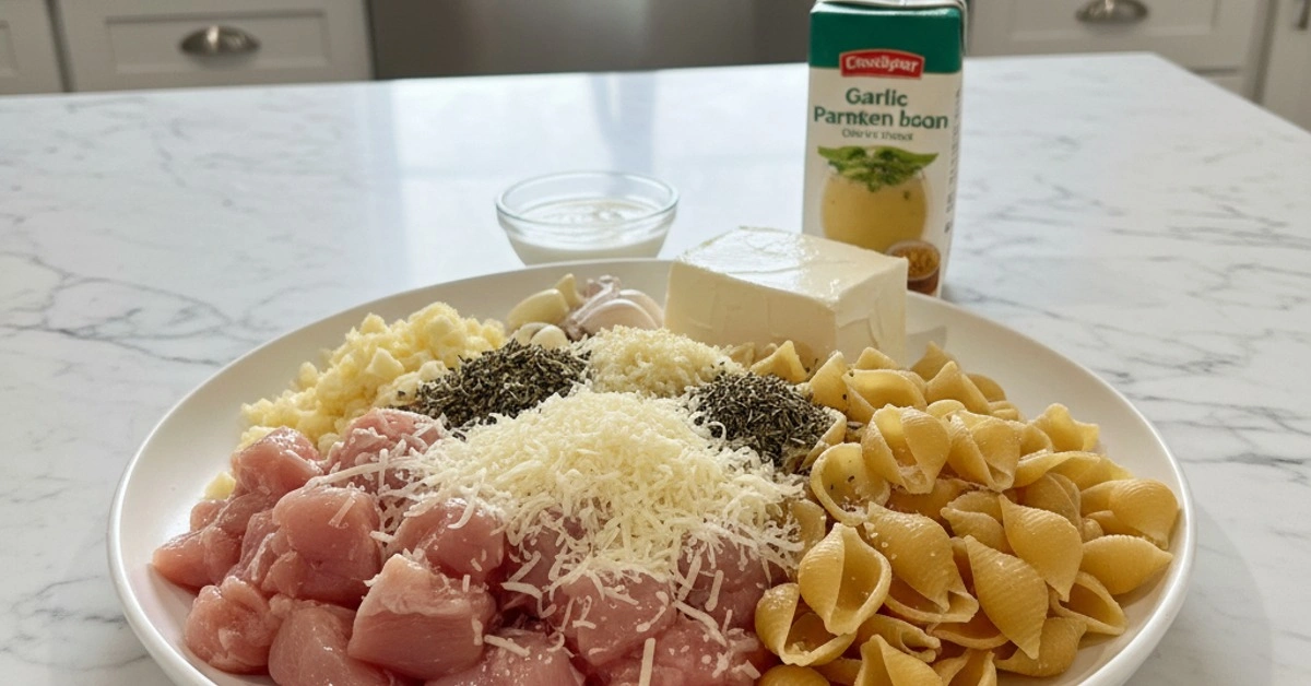 Unbelievably Easy Crockpot Garlic Parmesan Chicken Pasta - Image 2