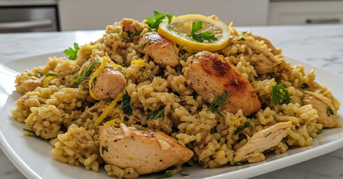 Effortless & Delicious Slow Cooker Lemon Herb Chicken and Rice - Image 1