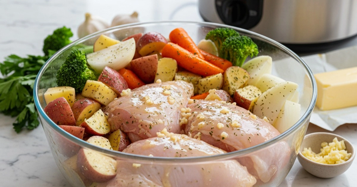 Effortless & Delicious: Slow Cooker Garlic Butter Chicken & Veggies - Image 2