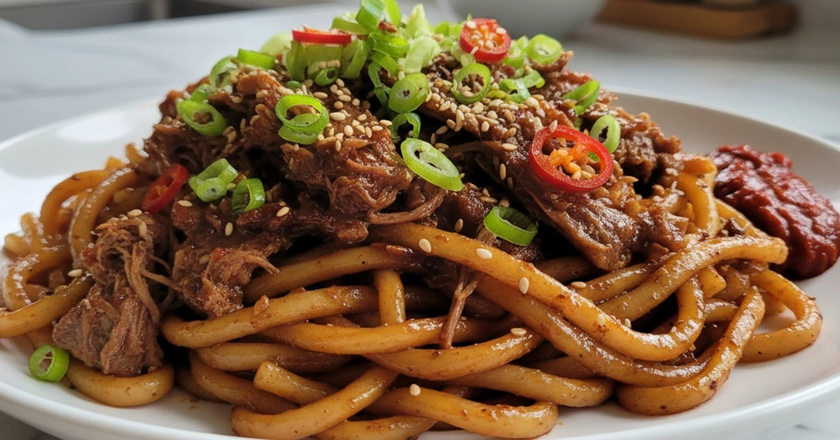Cozy Korean Beef Noodles: Slow Cooker Comfort Your Family Will Love - Image 1