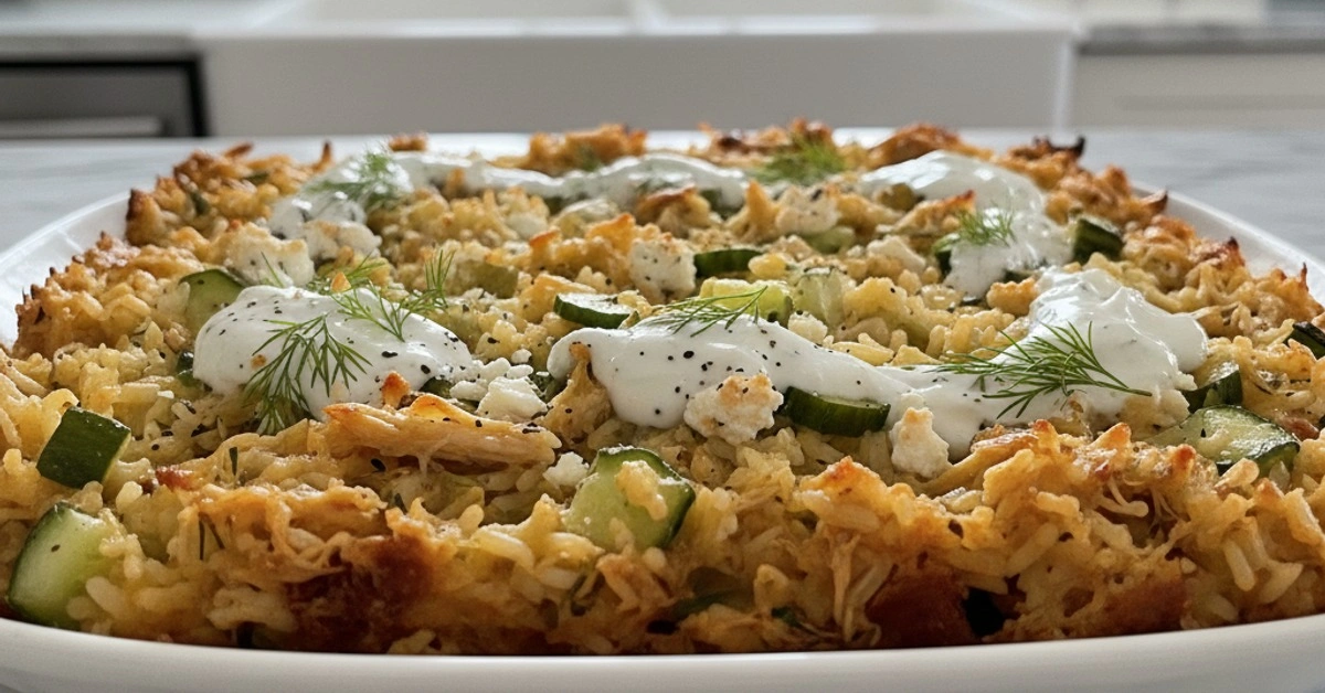 The Easiest Dump-and-Bake Chicken Tzatziki Casserole Ever! - Image 1