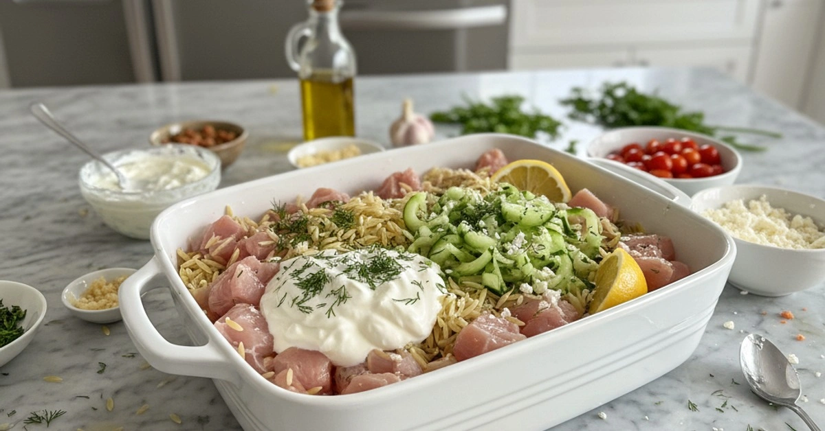 The Easiest Dump-and-Bake Chicken Tzatziki Casserole Ever! - Image 2