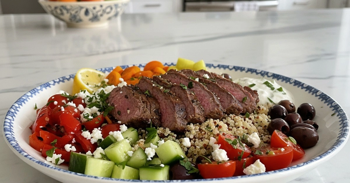 Savor the Flavor: Healthy Steak Bowl Inspired by the Mediterranean Diet - Image 1
