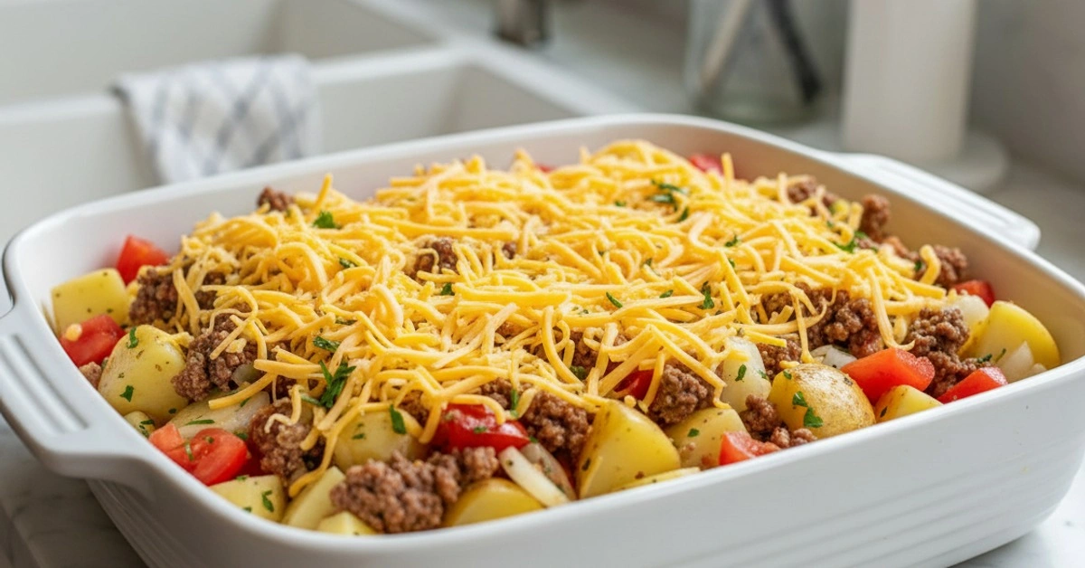 The Ultimate Cheesy Ground Beef & Potato Casserole: One-Pan Comfort! - Image 2
