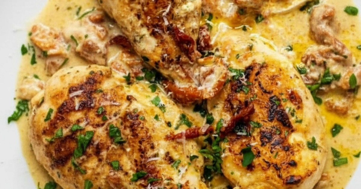 Flavorful Chicken Covered in Sauce with Parsley: Your New Go-To - Image 1