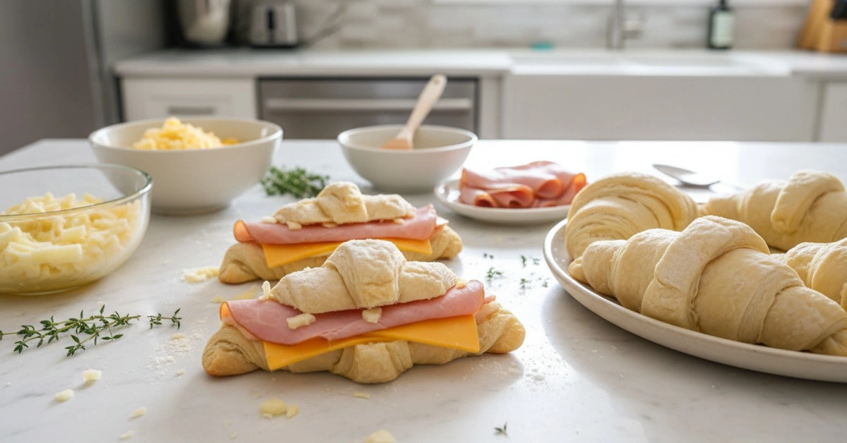 Melt-in-Your-Mouth Air Fryer Ham & Cheese Croissants: So Easy! - Image 2