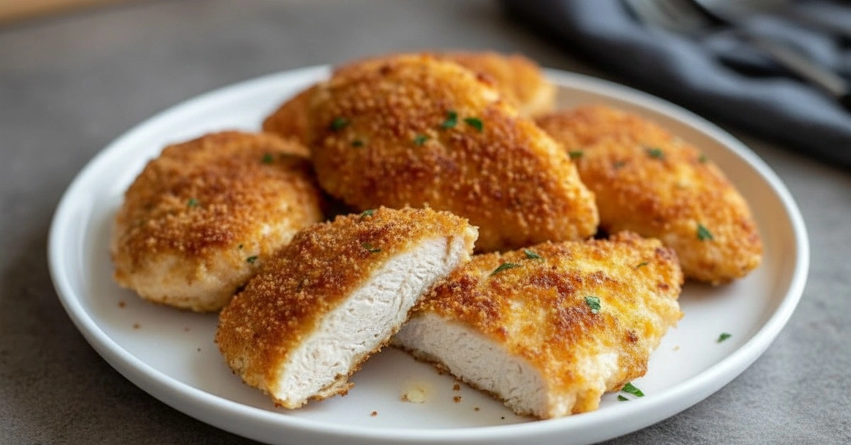 The Best Crispy Air Fryer Parmesan Crusted Chicken Ever! - Image 1