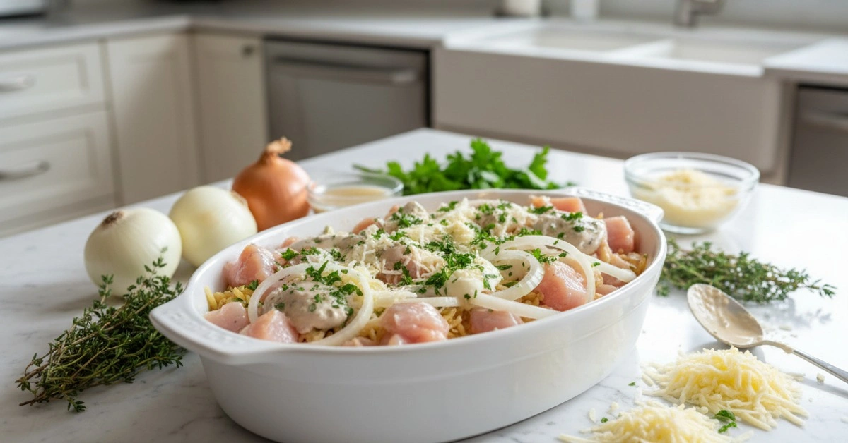 Cozy French Onion Chicken Orzo Casserole: Your New Favorite Dinner - Image 2