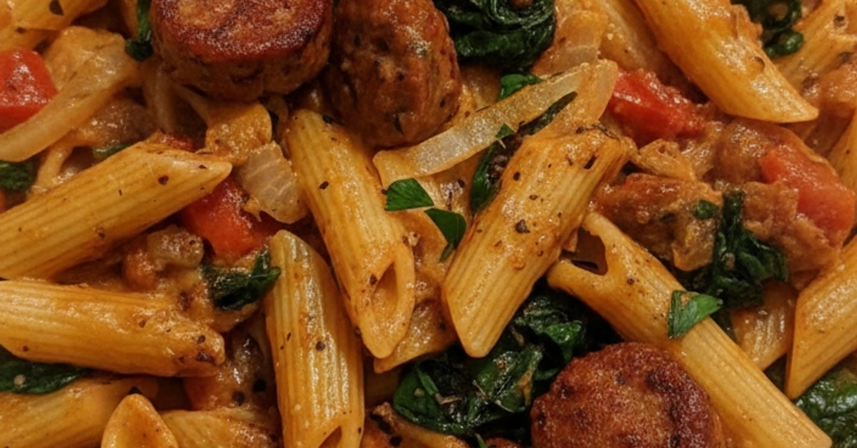 Irresistible Creamy Cajun Sausage Pasta (One Pot) for Weeknights - Image 1