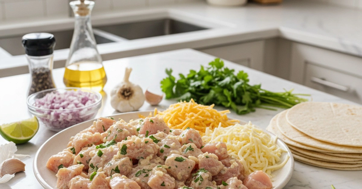 The Ultimate Cheesy Garlic Chicken Wraps – Creamy Bliss - Image 2