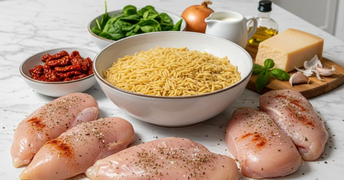 Effortless & Delicious: Creamy Tuscan Chicken Orzo – A One-Pan Delight! - Image 2