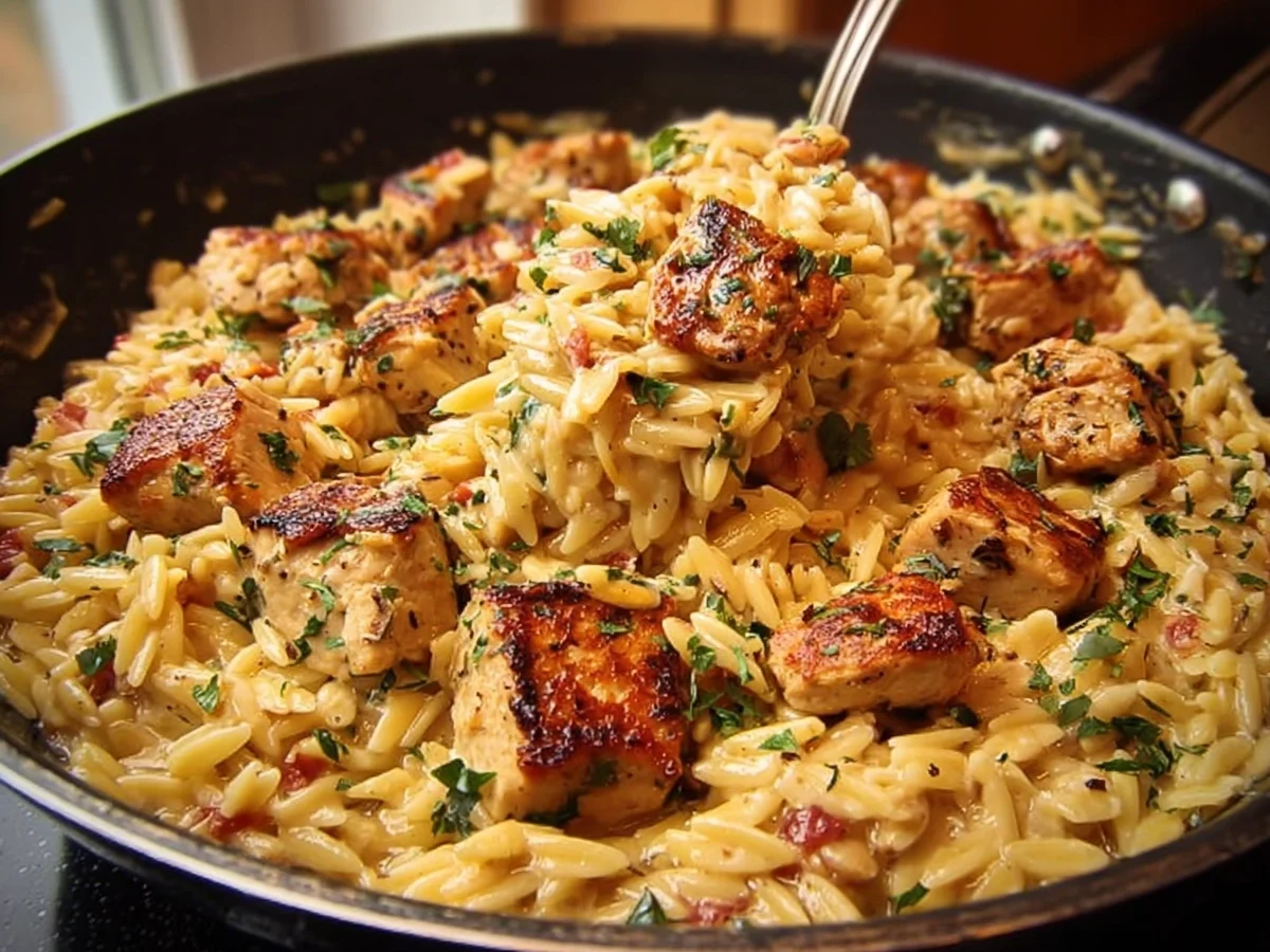 Cajun Chicken Alfredo Orzo One-Pot Dinner - Image 2