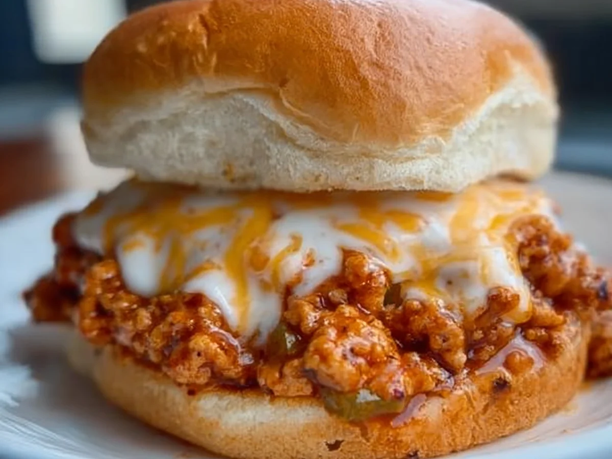 Cajun Chicken Sloppy Joes with Creamy Cheese Sauce - Image 1