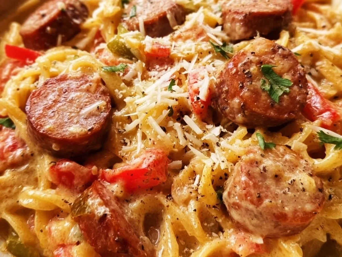 Cajun One Pot Creamy Sausage Pasta: Quick Weeknight - Image 2