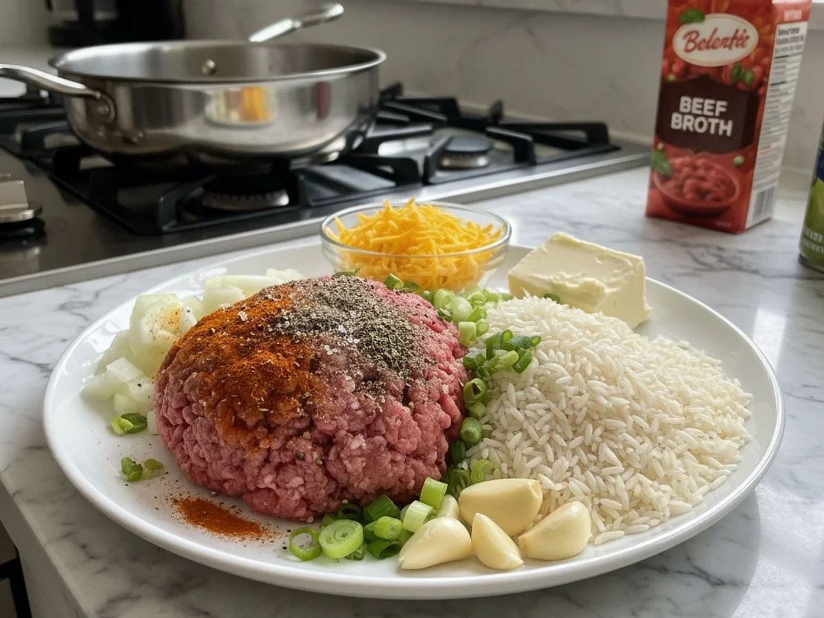 Cheesy Beef and Rice Dinner: Simple Skillet Comfort - Image 2