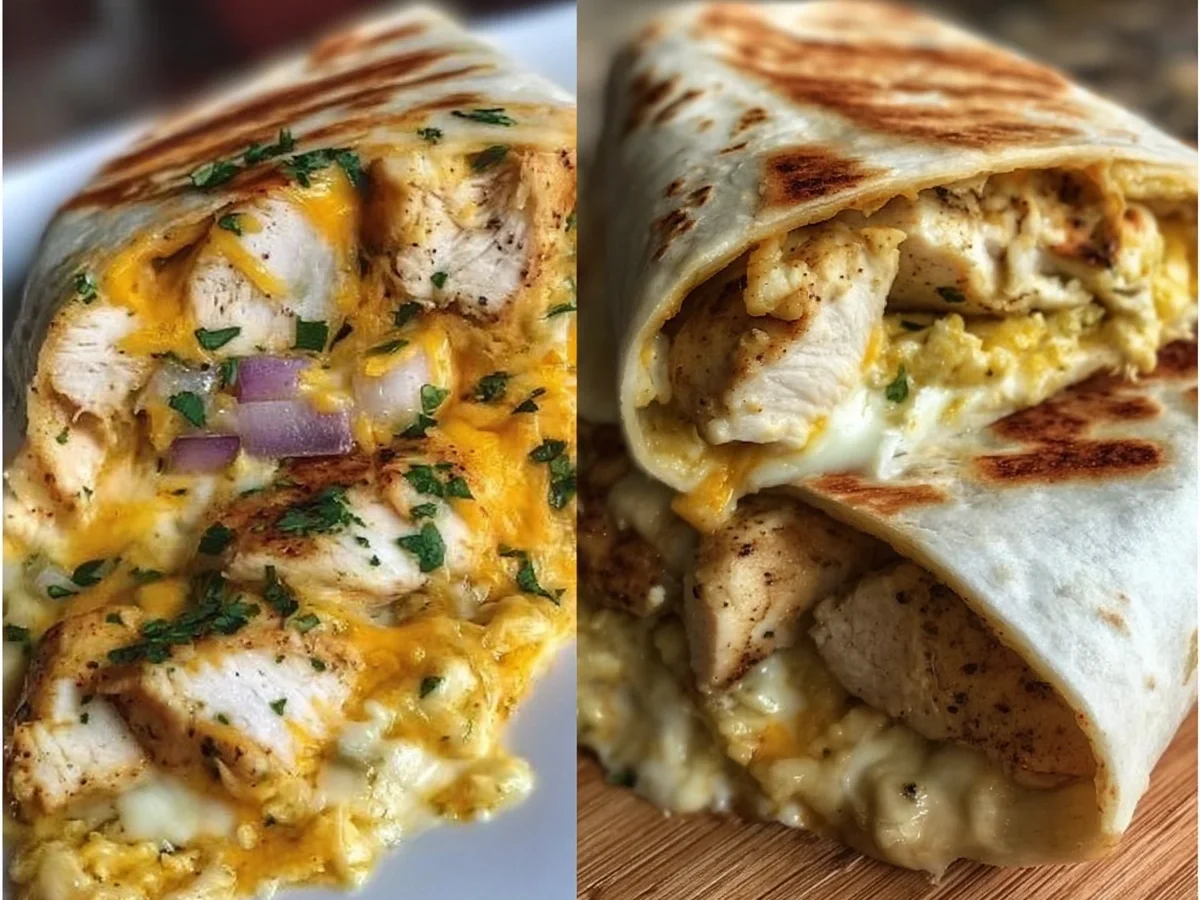 Cheesy Garlic Chicken Wraps: Ooey-Gooey & Flavorful - Image 1