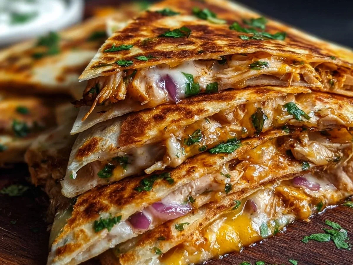 Cheesy Hot Honey Chicken Quesadillas: Quick Dinner - Image 1