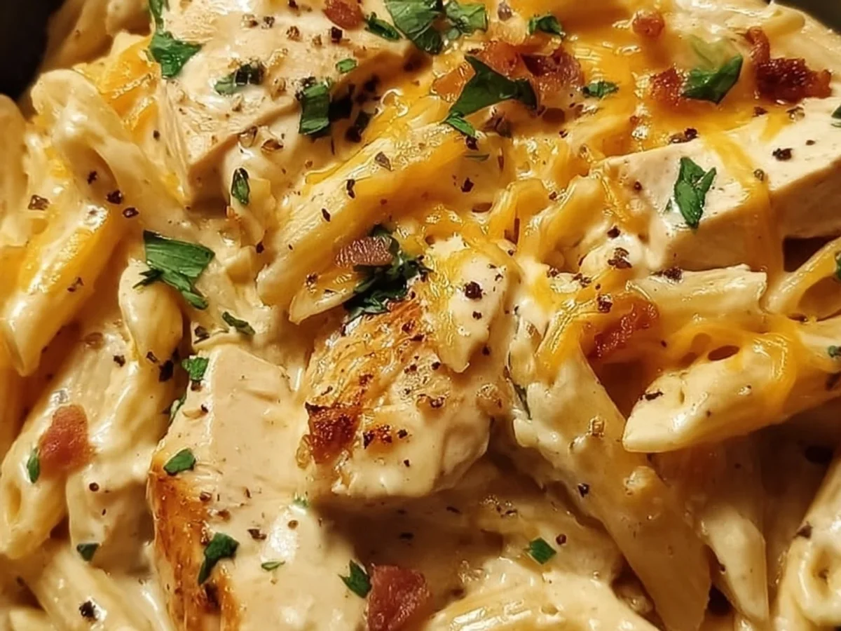 Crack Chicken Penne: Quick & Creamy Pasta Dinner - Image 1