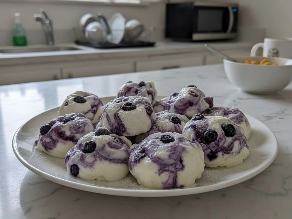 Creamy Blueberry Swirl Yogurt Bites: My Quick Refreshment - Image 1