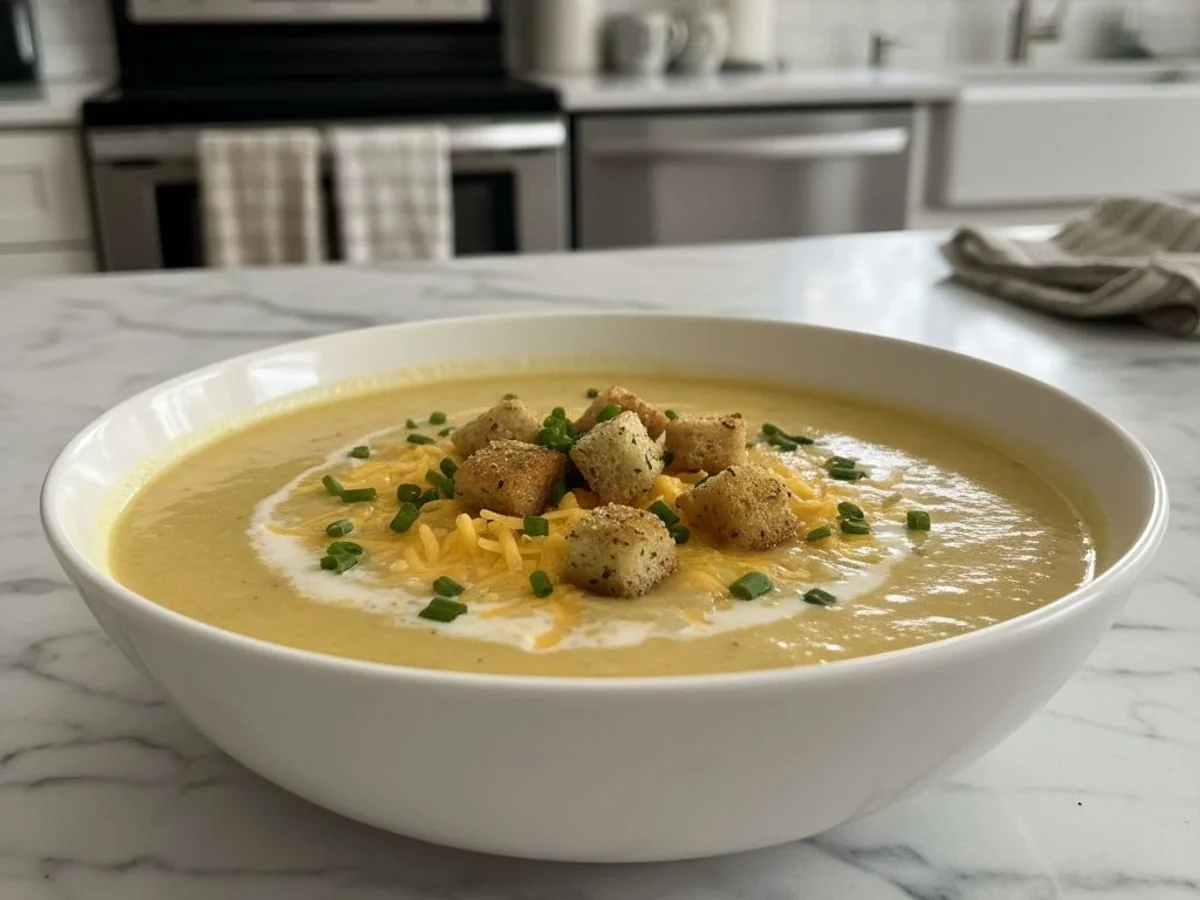 Creamy Cheddar Garlic Herb Potato Soup for Comfort - Image 1