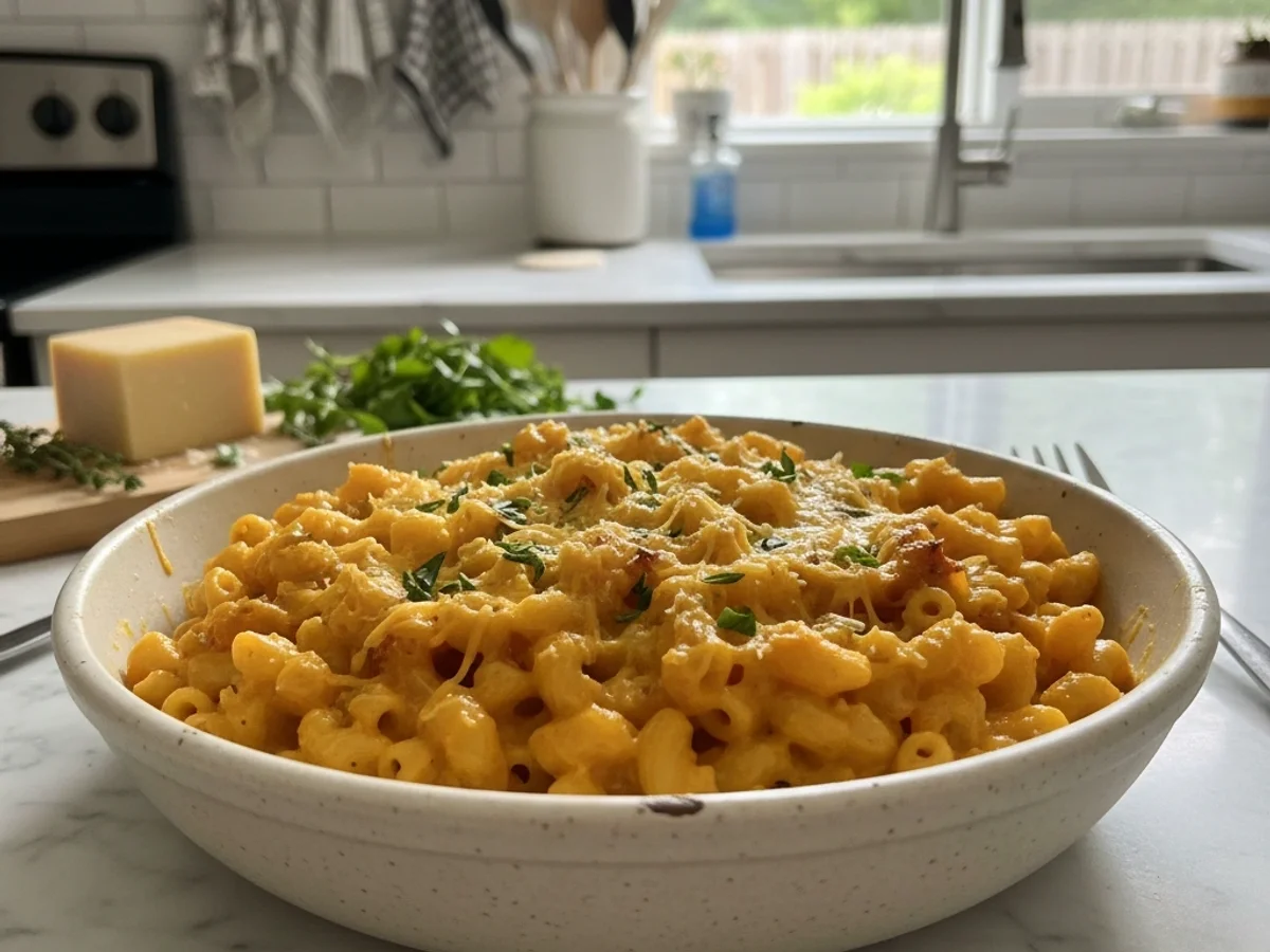 Creamy Golden Butternut Mac with Sharp Cheddar & Herbs - Image 1