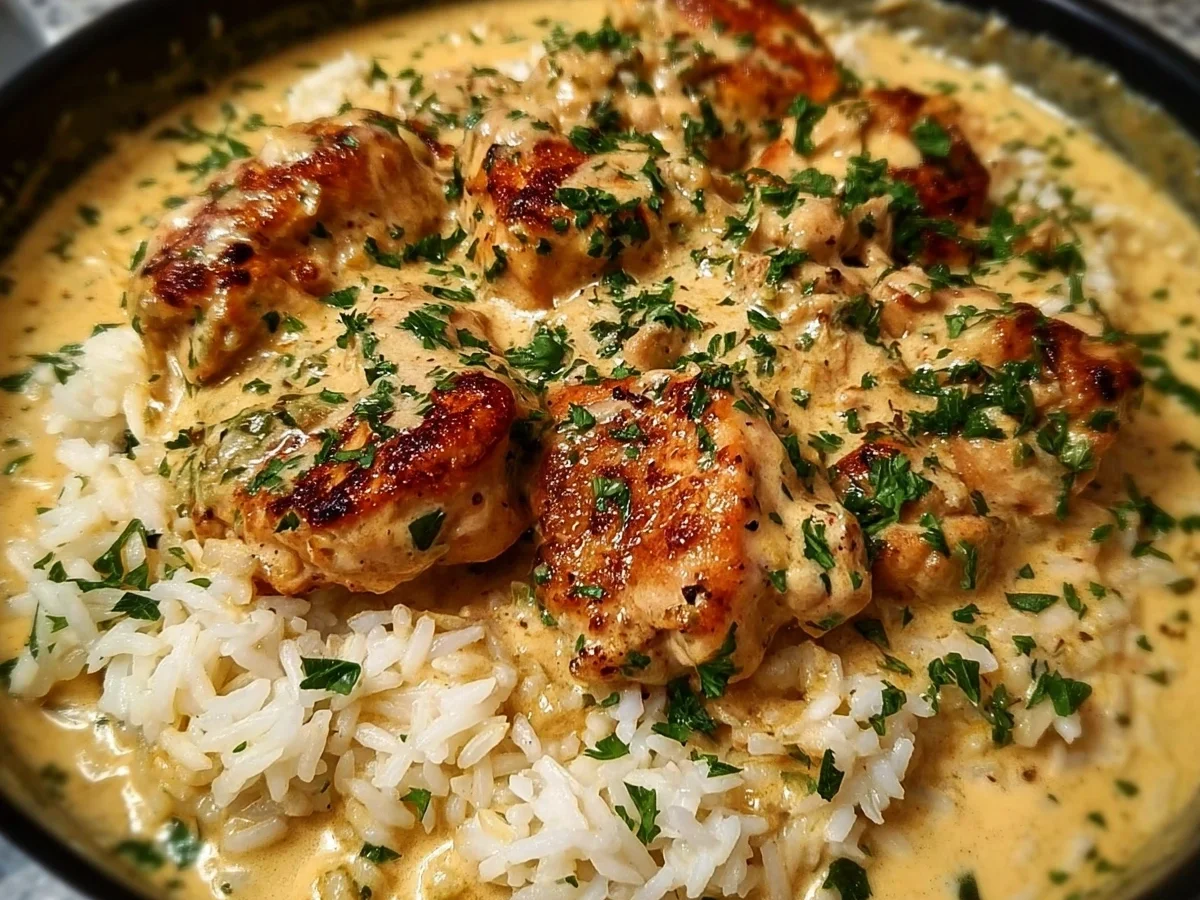 Creamy Smothered Chicken and Rice Dinner - Image 2