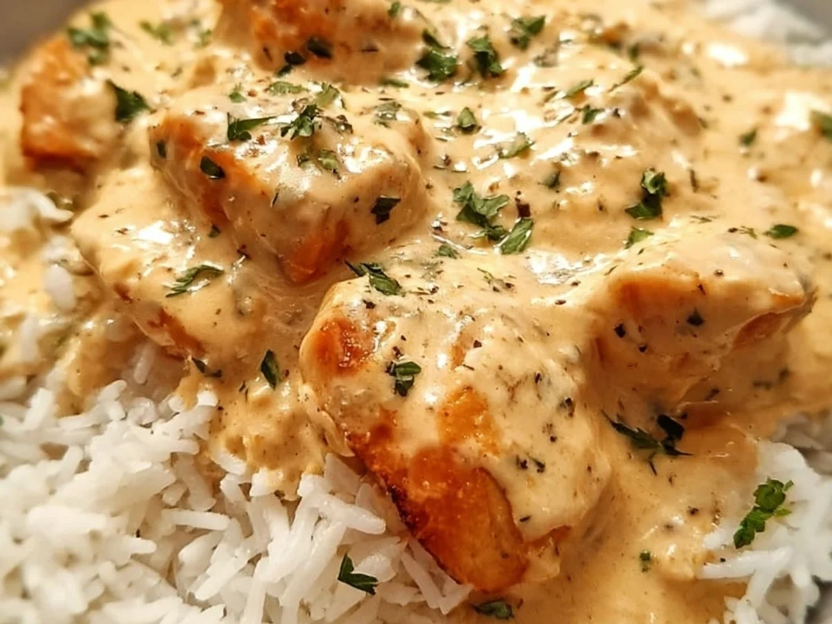 Creamy Smothered Chicken & Rice: Easy One-Pan Meal - Image 1