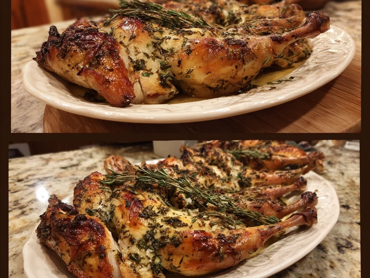 Crispy Garlic Herb Spatchcock Turkey for Holiday Feasts - Image 2