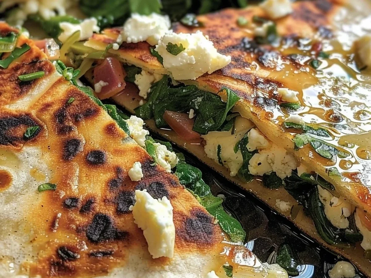 Crispy Mediterranean Quesadillas with Spinach & Feta - Image 2