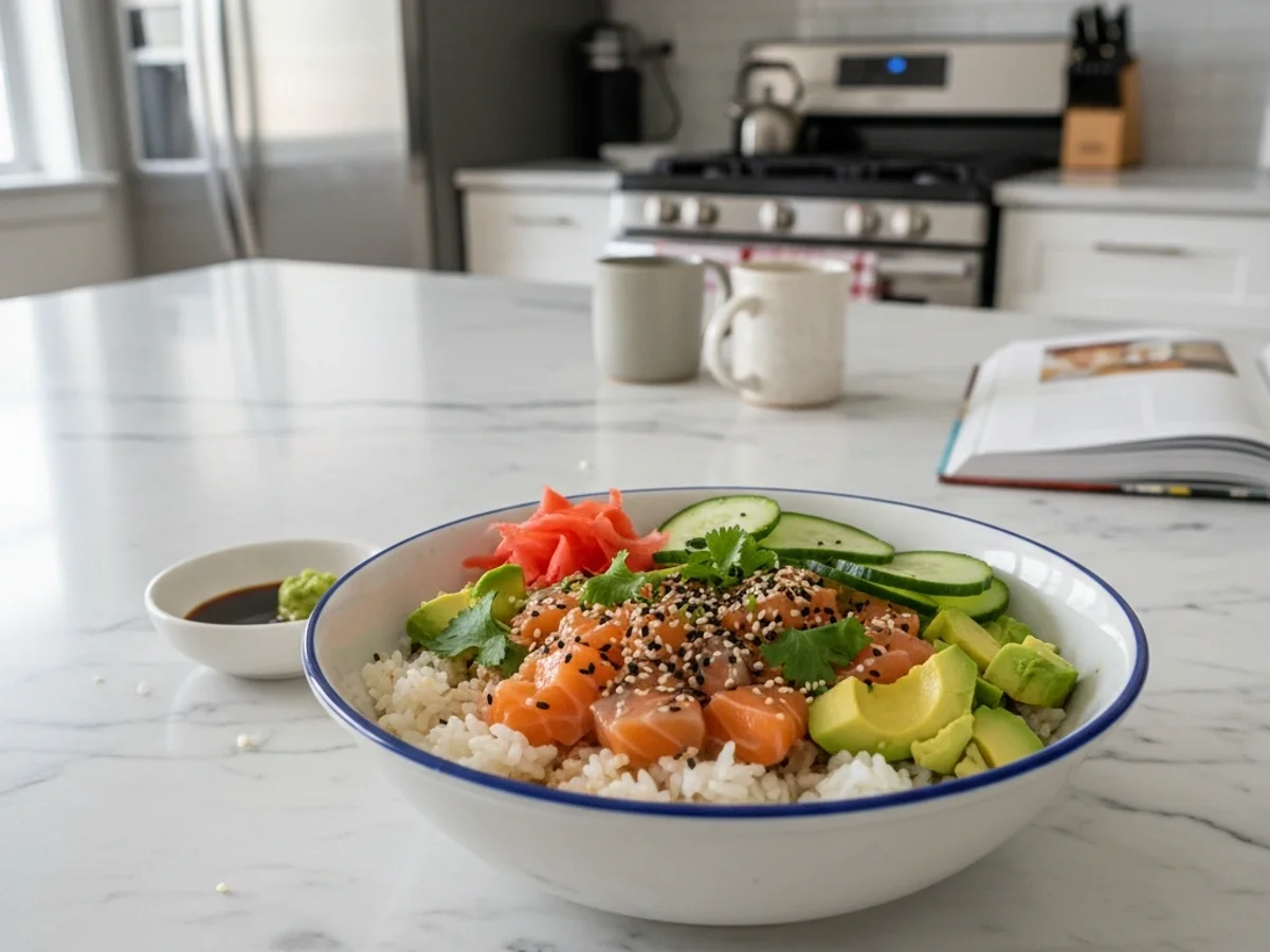Deconstructed Sushi Bowl: Quick Weeknight Salmon & Veggies - Image 1