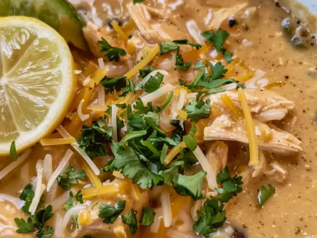 Easy Crockpot White Chicken Chili with Cream Cheese - Image 1