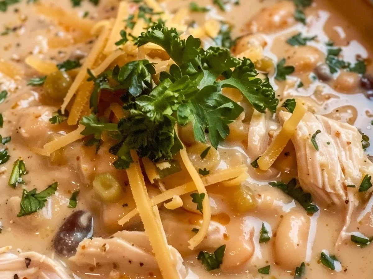 Easy Crockpot White Chicken Chili with Cream Cheese - Image 2