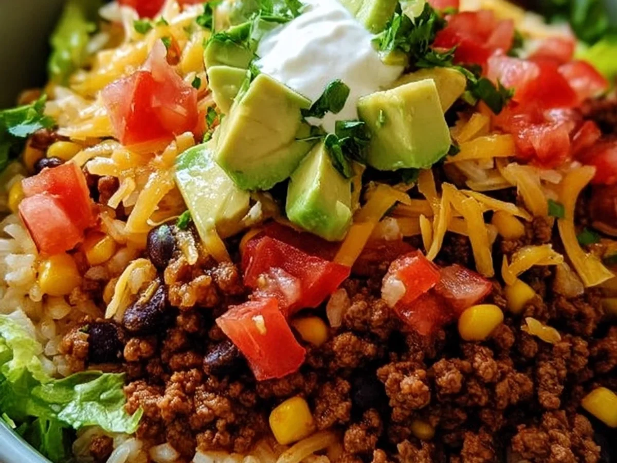 Easy Taco Rice Bowl: Quick Mexican Dinner Recipe - Image 2
