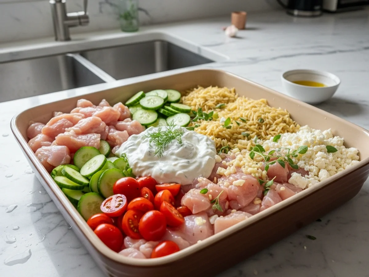 Effortless Dump-and-Bake Chicken Tzatziki Casserole: Your New Favorite - Image 2