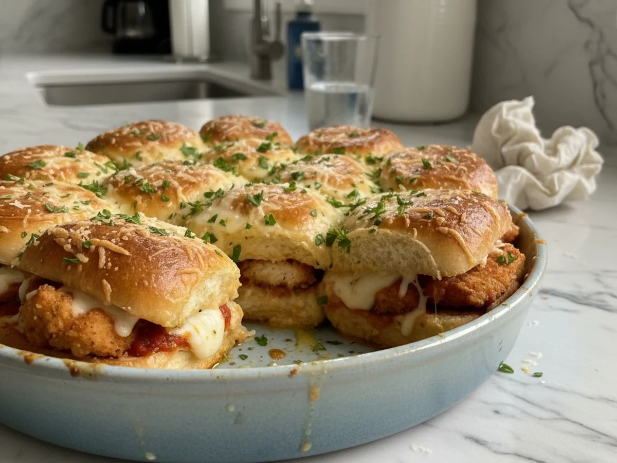 Garlic Butter Chicken Parmesan Sliders: Easy Weeknight Bites - Image 1
