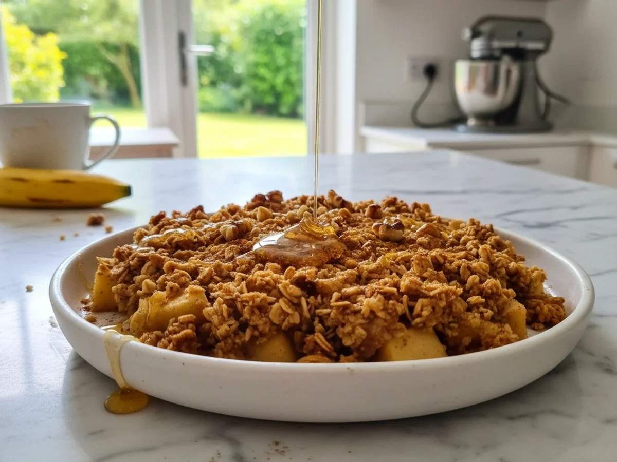 Healthy Baked Apple Oat Crisp: A Sweet Morning Treat - Image 1