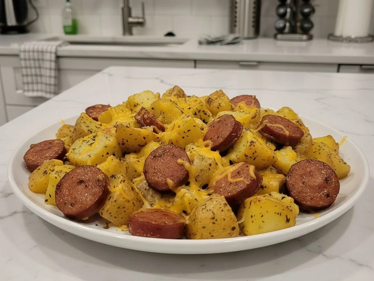 Hearty Cheesy Ranch Potatoes & Smoked Sausage Bake - Image 1