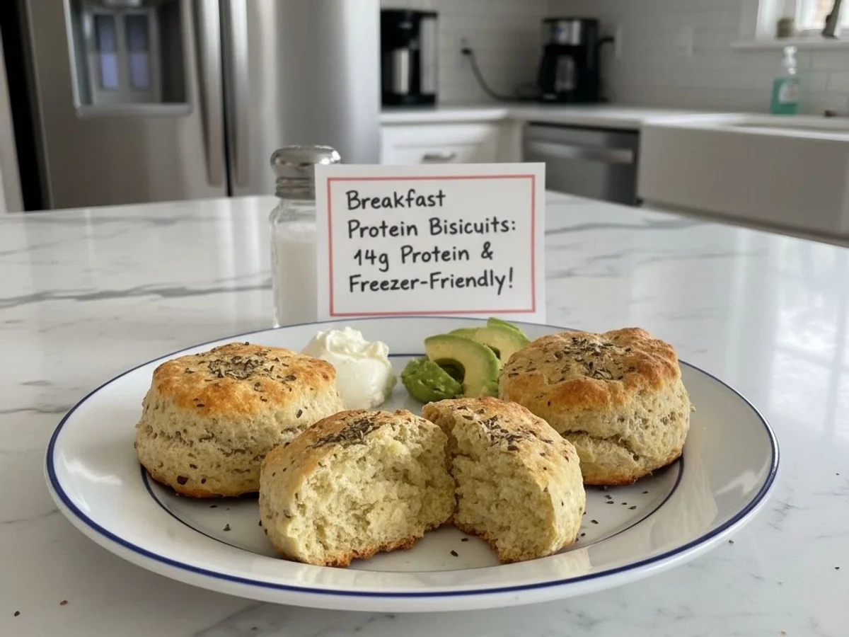Hearty Protein Biscuits: 14g, Freezer-Friendly Breakfast - Image 1