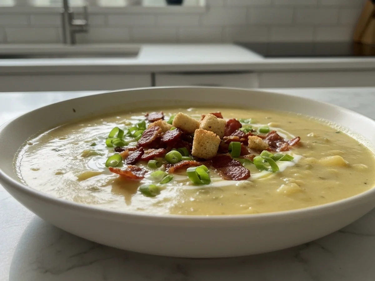 Hearty Slow Cooker Creamy Potato Soup Dinner - Image 1