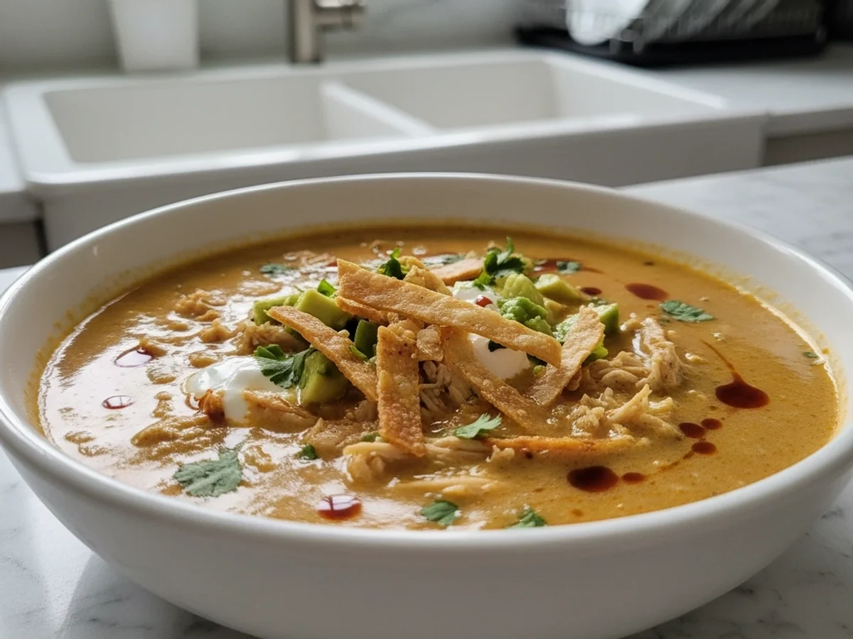 Homestyle Creamy Chicken Tortilla Soup: Weekend Comfort - Image 1