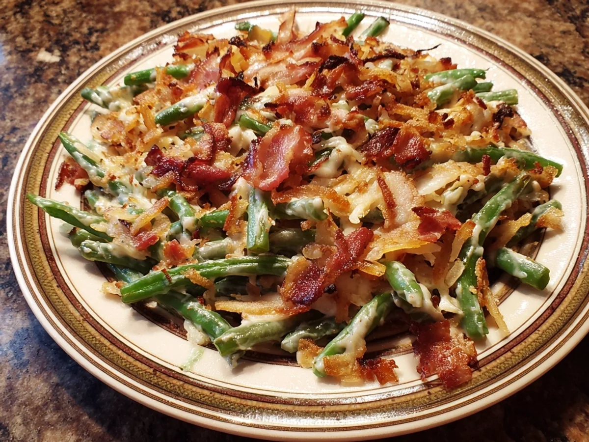 Homestyle Green Bean Casserole with Smoky Bacon - Image 2