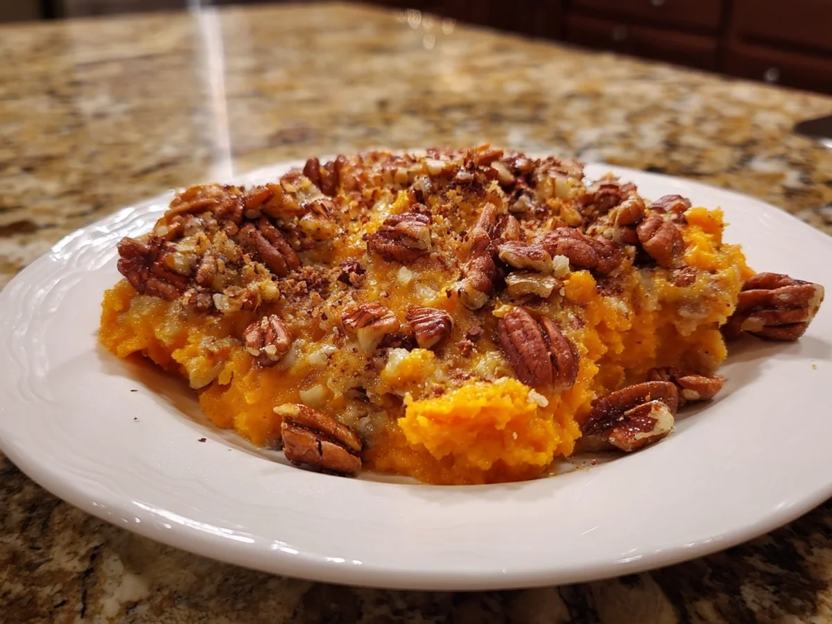 Homestyle Sweet Potato Casserole with Crunchy Pecan Topping - Image 2