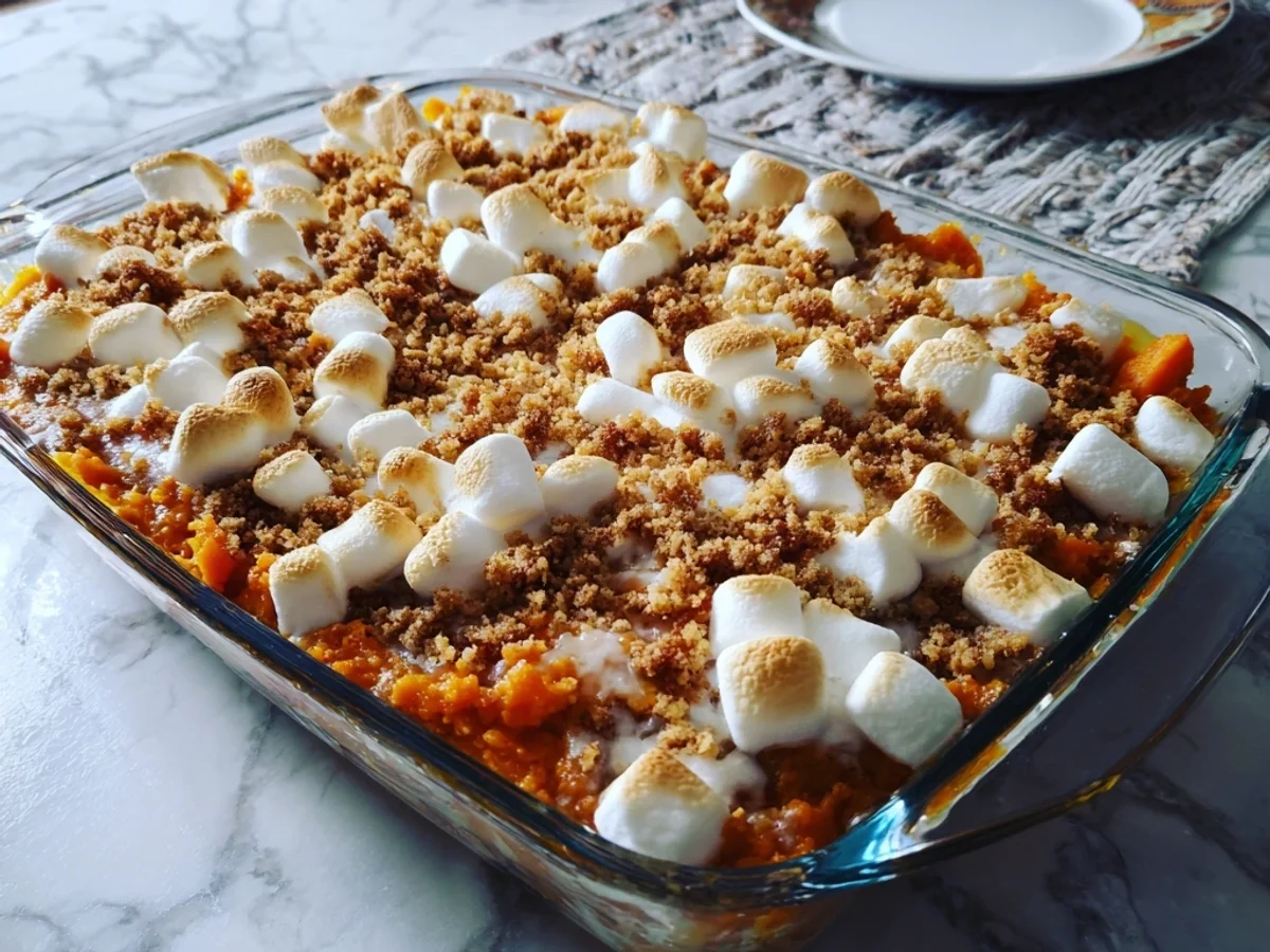 Homestyle Sweet Potato Casserole with Marshmallows - Image 1