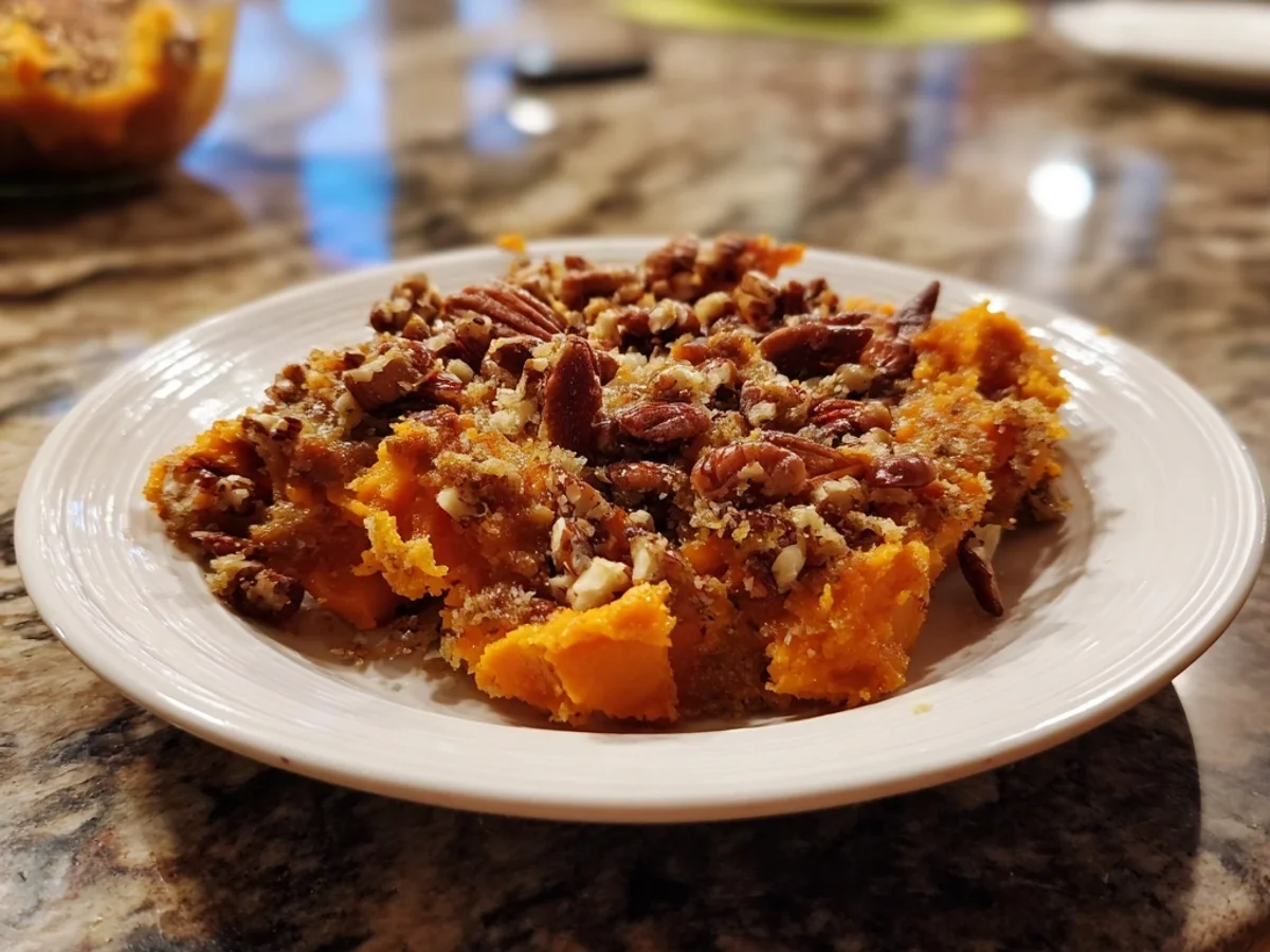 Homestyle Sweet Potato Casserole with Pecan Topping - Image 1
