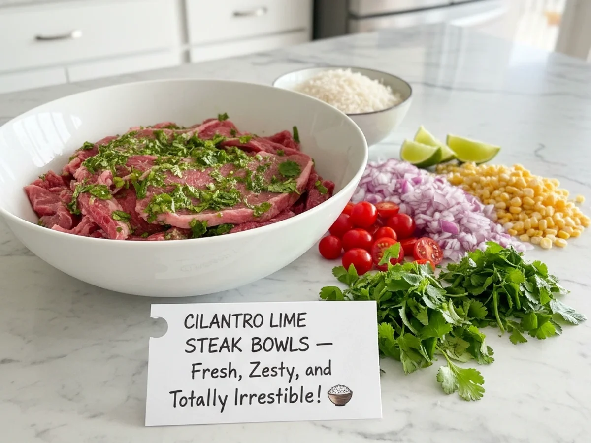 Irresistible Cilantro Lime Steak Bowls: Fresh & Zesty Flavor! - Image 2