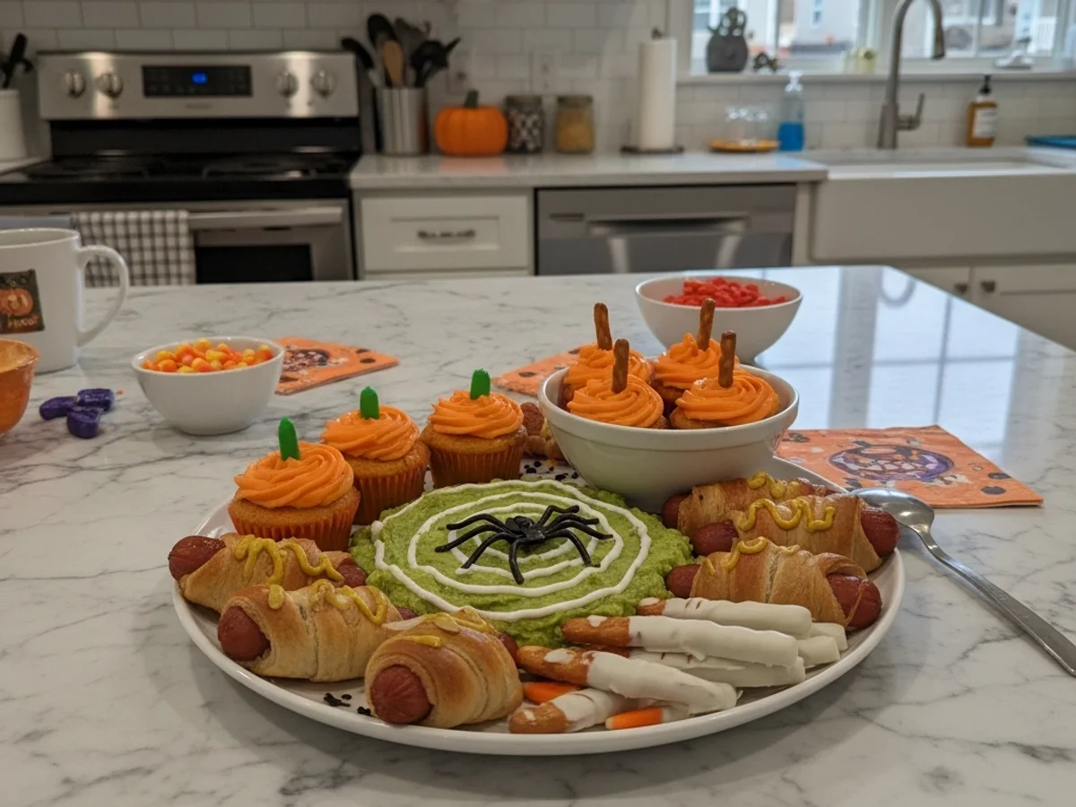 Office Halloween Treat Platter: Spooky Pretzel Rods & Bites - Image 1