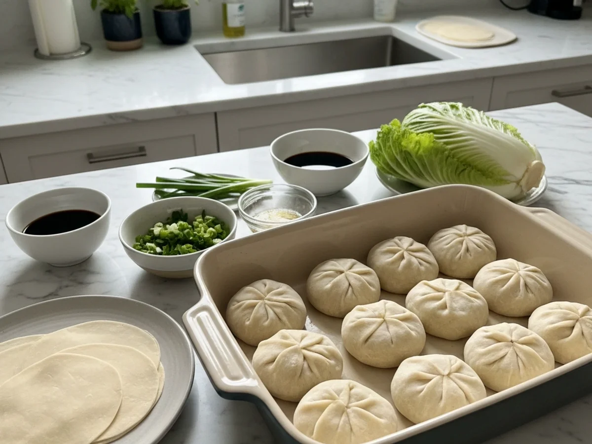 One Pan Baked Dumplings: Ginger-Soy Sheet Pan Meal - Image 2