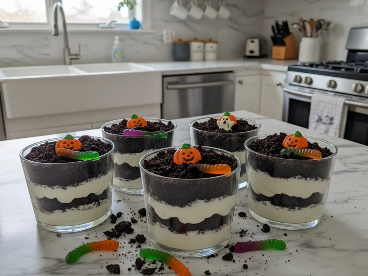 Oreo Pudding Halloween Dirt Cups: A Spooky Treat! - Image 1