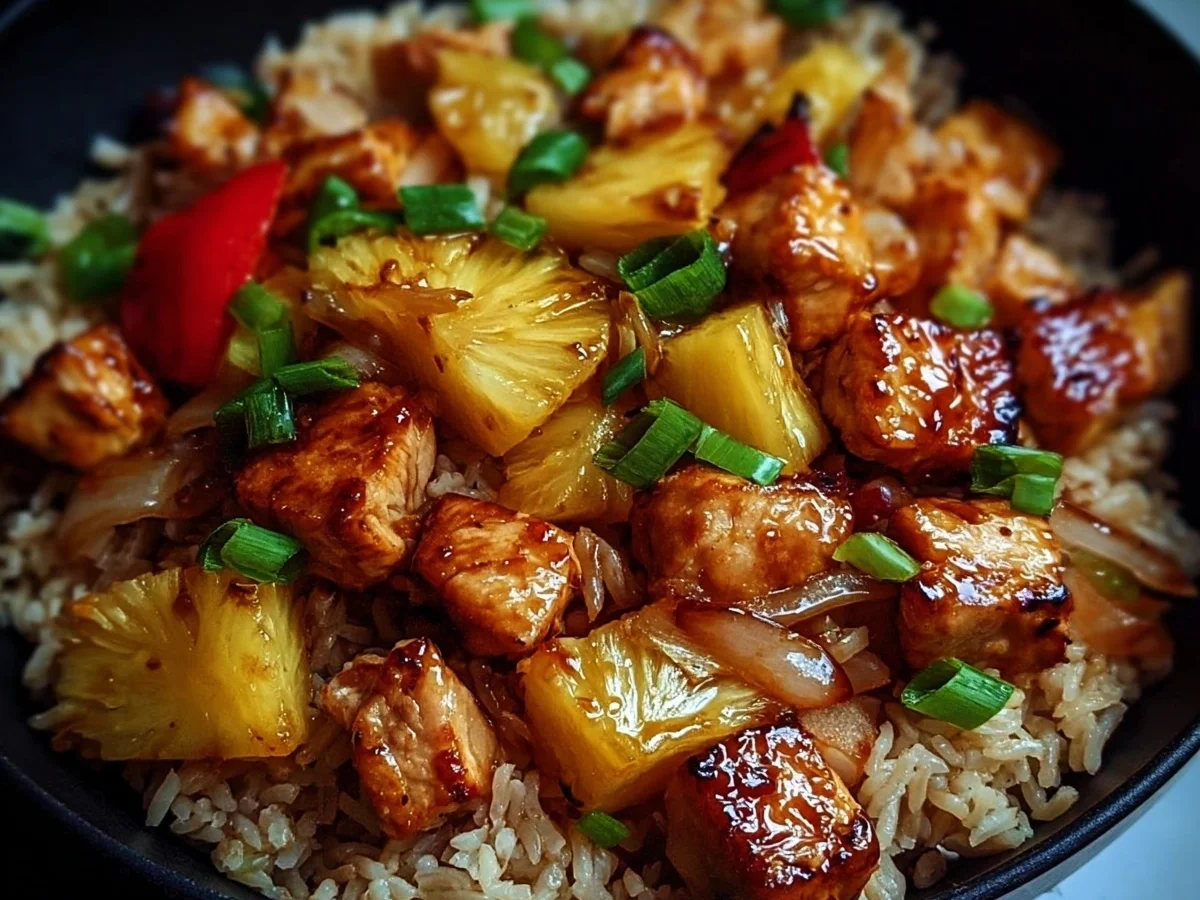 Pineapple Chicken Rice: Sweet & Savory Dinner Recipe - Image 2
